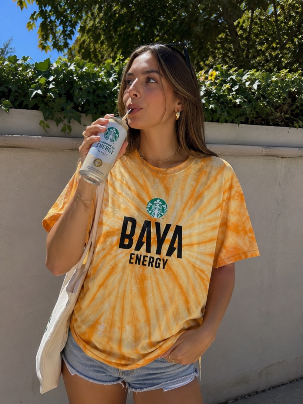 Starbucks Baya Energy Tie Dye Promo T-Shirt Size XL